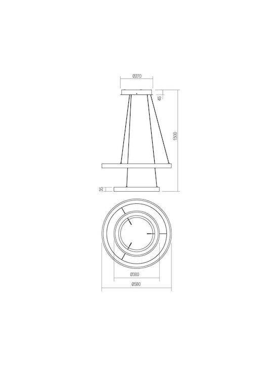 Redo Group Iconic Sux2c Lustră LED Aur