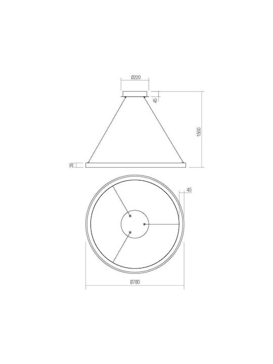 Redo Group Iconic Su Pendant Light LED Gold