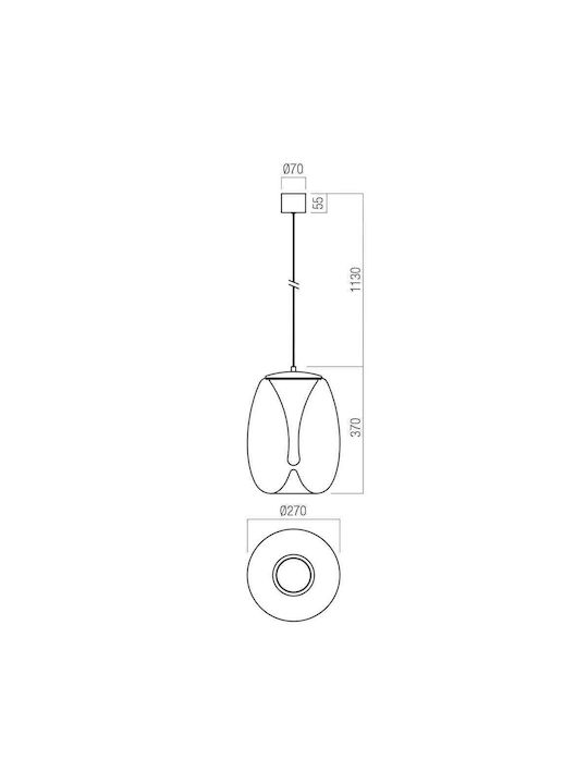 Redo Group Drop Su Hängelampe LED mit Warmes Weiß Licht Silber