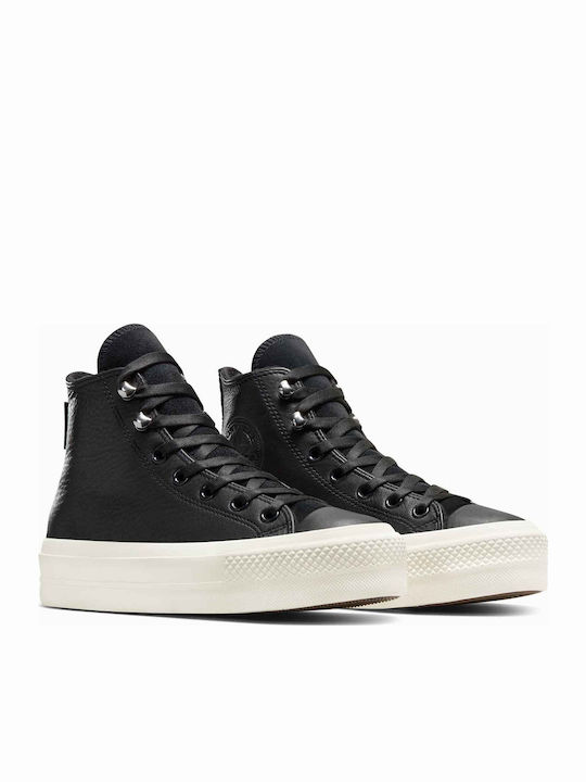 Chuck Taylor All Star Lift Flatforms Tip Botine Pentru Femei Negre