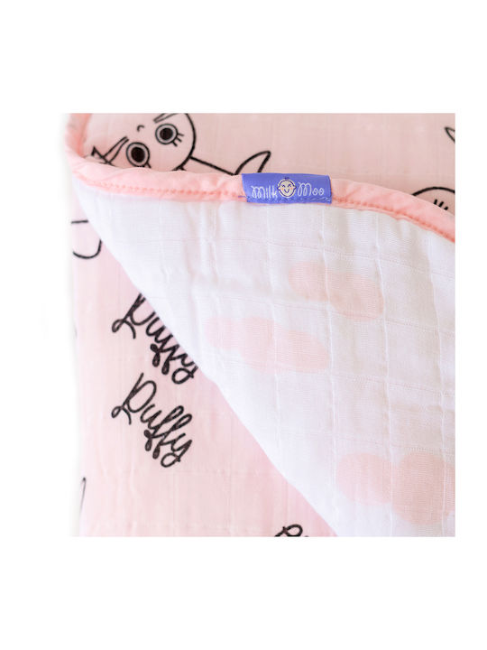 Milk&Moo Одеяло за пелени Pink Розов 90x110см.