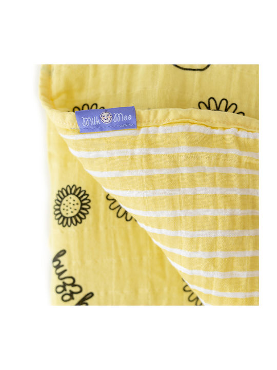 Milk&Moo Decke zum Einwickeln Yellow Gelb 90x110cm.