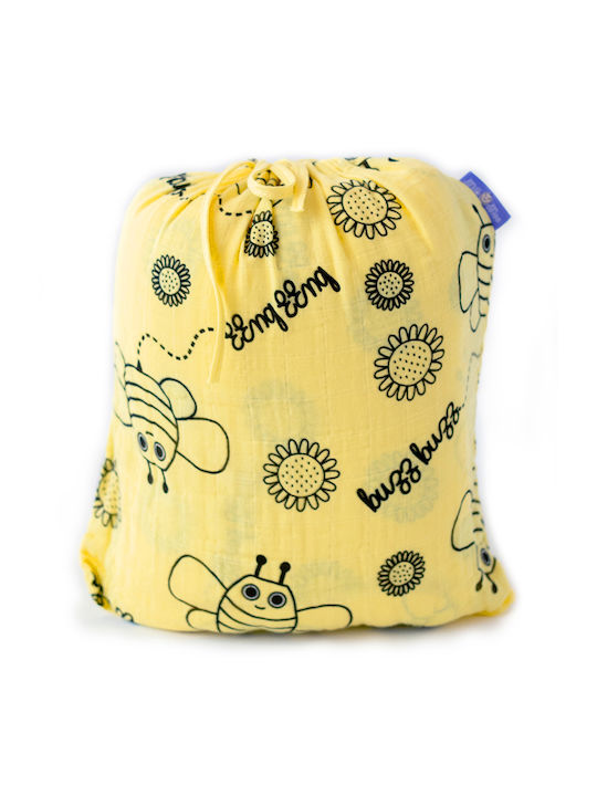 Milk&Moo Decke zum Einwickeln Yellow Gelb 90x110cm.
