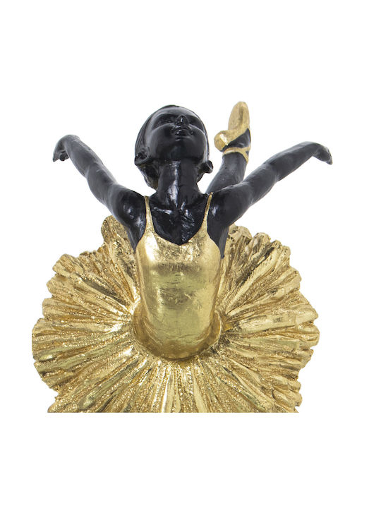 Decorative Figure Alexandra House Living Black Gold Plastic Ballerina 14 X 18 X 26 Cm