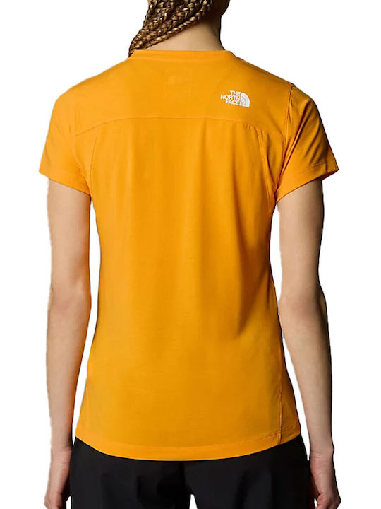 The North Face Γυναικείο Αθλητικό T-shirt Fast Drying Πορτοκαλί