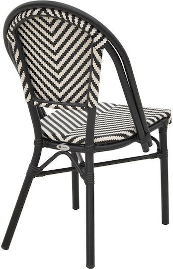 Stuhl Uamrin Black / Black and White 46x57x85cm