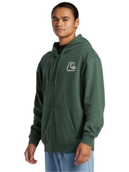 Quiksilver Men's Sweatshirt Jacket with Hood Green