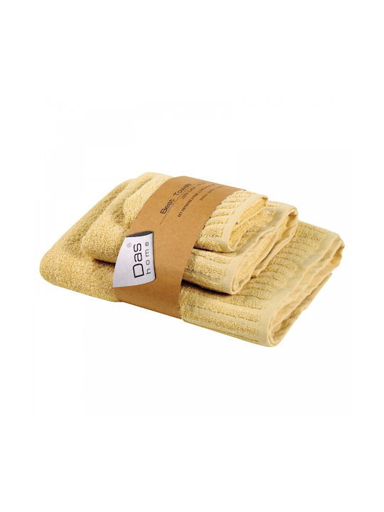 Das Home 3pc Bath Towel Set 0752 Yellow 0752 Weight 480gr/m²