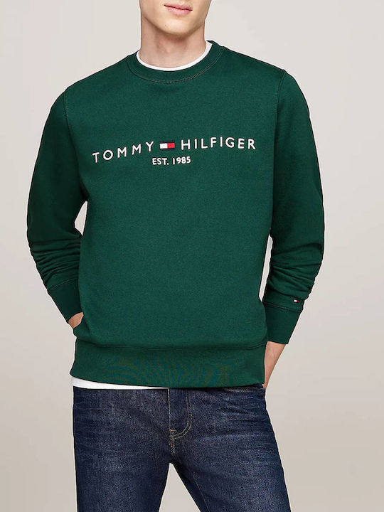 Tommy Hilfiger Logo Men's Sweatshirt Dark Green