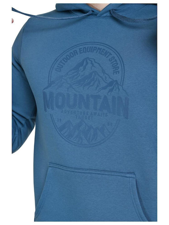 Herren Sweatshirt mit Kapuze Blau