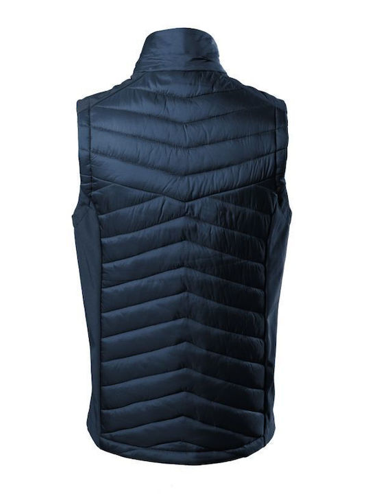 Ärmellos Jacke Puffer Wasserdicht Marineblau