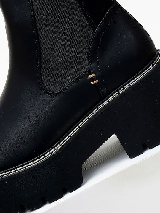 Women's Chelsea Boots with Medium Heel Black