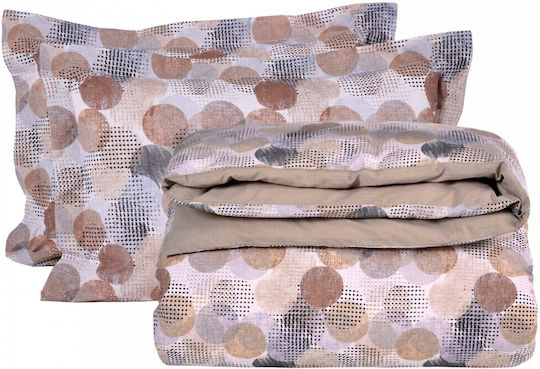 Das Home Sheet Sets Queen with Elastic 170x200+35cm. Casual 5426 Beige, Black, Taupe 4pcs