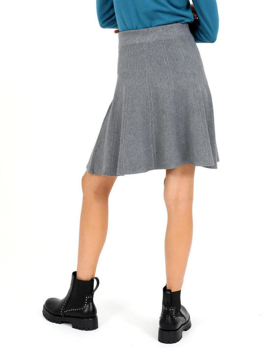 Doca High Waist Mini Skirt grey