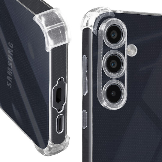 Калъф Mayaxess за Samsung Galaxy A55, силиконов, с подсилени ъгли, прозрачен