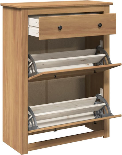 Holz Schuhschrank aus Massivholz 80x35x105cm