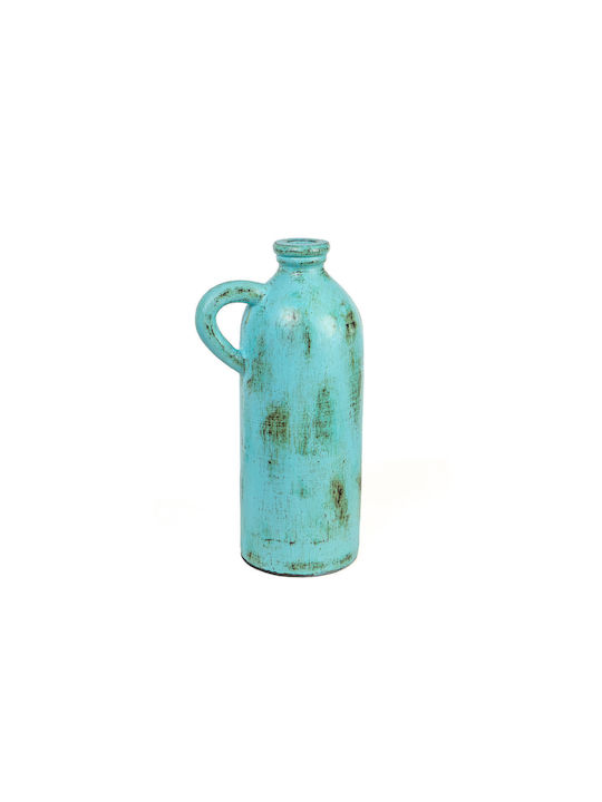 Romimex Decorative Vase Turquoise 21x16x41cm