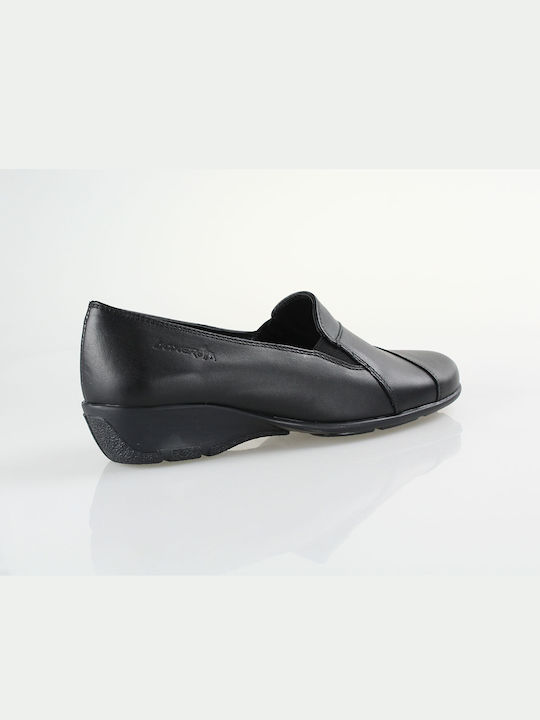 Boxer Leather Women's Loafers in Black Color