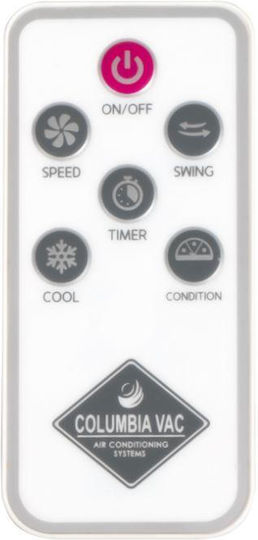 Columbiavac Air Cooler 65W με Τηλεχειριστήριο Λευκό