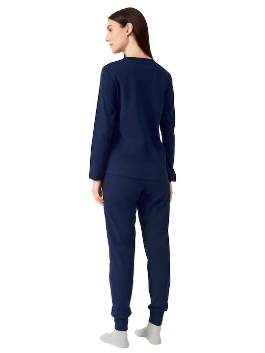 Minerva Winter Women's Pyjama Set Blue Marine