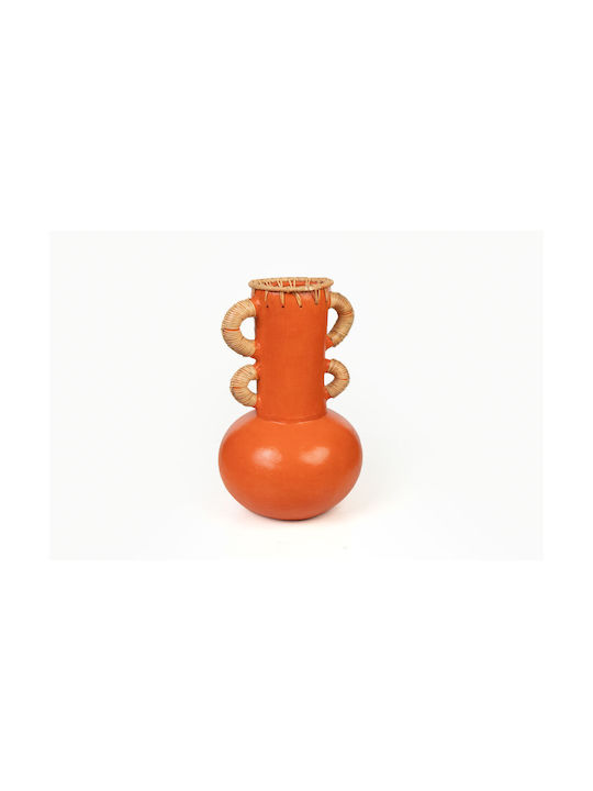 Romimex Decorative Vase Orange 20x20x40cm