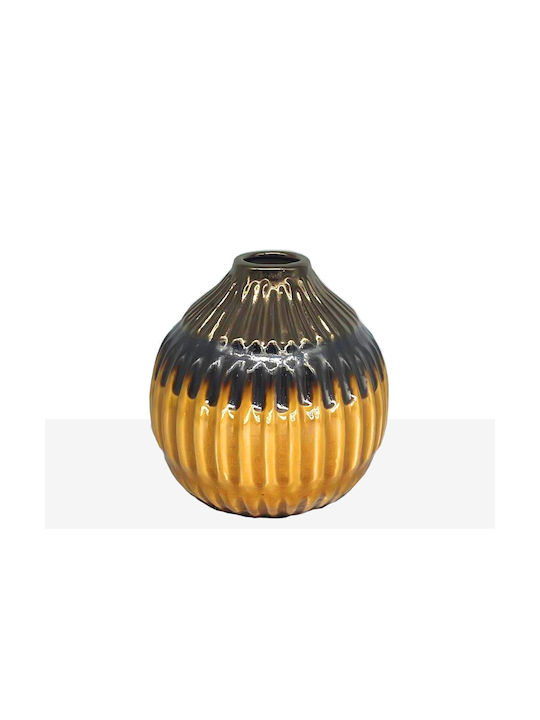 Romimex Decorative Vase Yellow 16x16x16cm