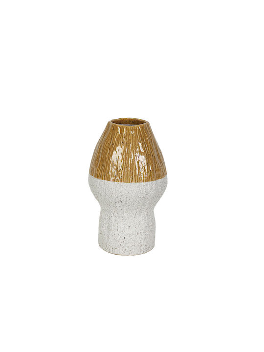 Romimex Decorative Vase Yellow 18x18x29cm