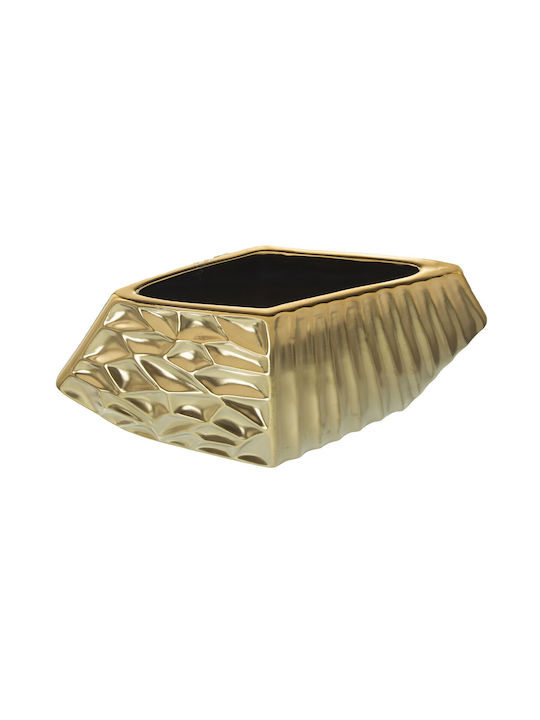 Alexandra House Living Διακοσμητικό Βάζο Keramik Gold 14x9x24cm 1Stück