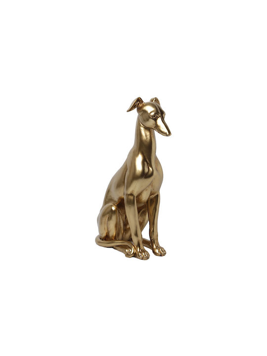 Dekorative Figur Romimex Gold Resin Hund 20 x 30 x 10 cm