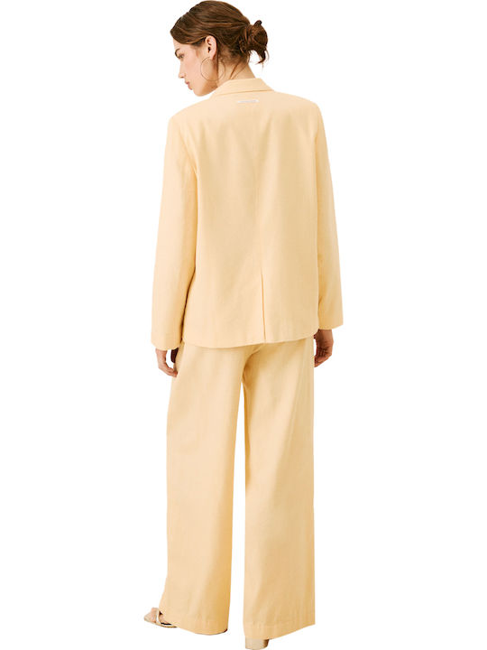 Pepe Jeans Alina Γυναικείο Σακάκι Light Yellow