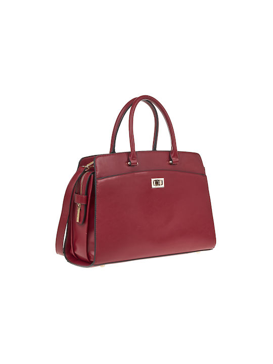 Verde Damen Tasche Schulter Burgundisch