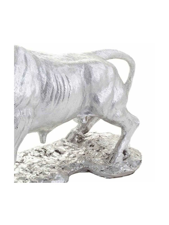 Dekorative Figur Alexandra House Living Silber Polyresin Stier 17 x 32 x 43 cm