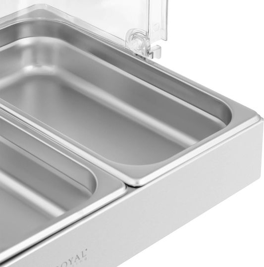 Frühstücksbuffet Display Rolltop-Abdeckung 3x GN 1/3 3x 2,6 L