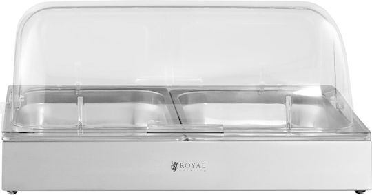 Breakfast Buffet Display Cabinet Rolltop Cover 2x Gn 1/2 2x 4 L