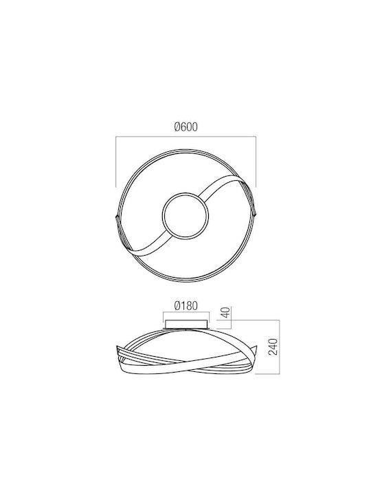 Redo Group Impuls Pl Ceiling Mount Light with Integrated LED