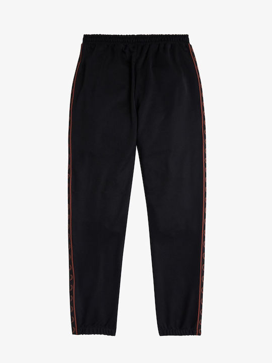 Fred Perry Herren-Sweatpants Black, Whisky Brown