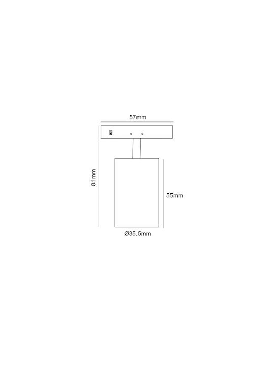 Aca Single LED Warm White Spot in Black Color