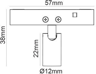 Aca Single LED Natural White Spot in Black Color