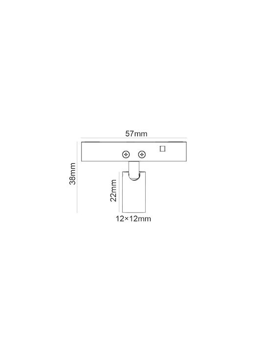 Aca Single LED Warm White Spot in Black Color