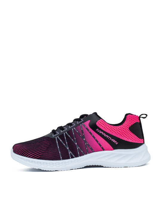 Γυναικεία Sneakers Maυρο / Φουξια