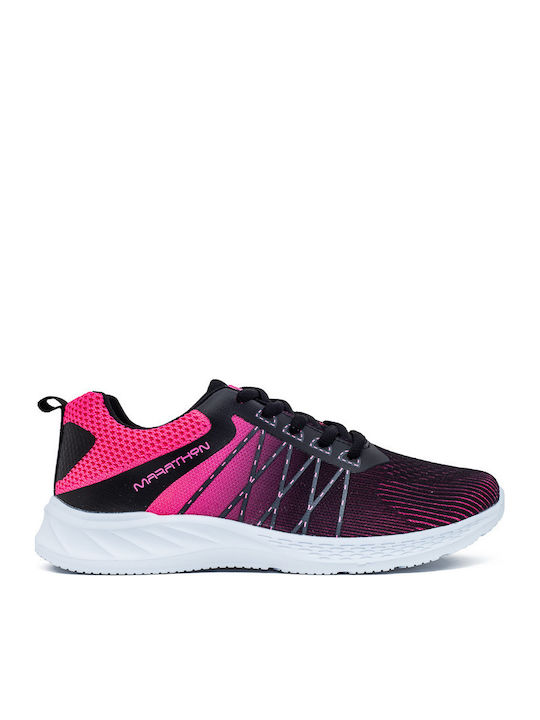 Γυναικεία Sneakers Maυρο / Φουξια