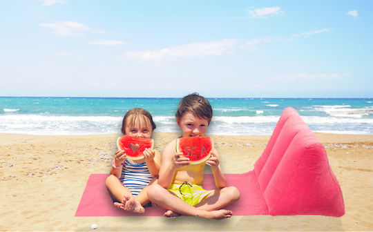 Beach Mat Beach Chair Inflatable Backrest Pink