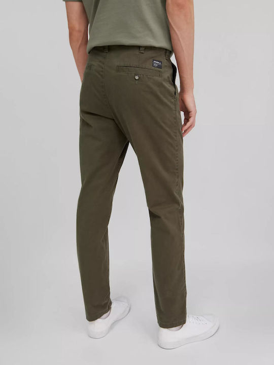 Pantaloni Chino cu Croială Slim Verde