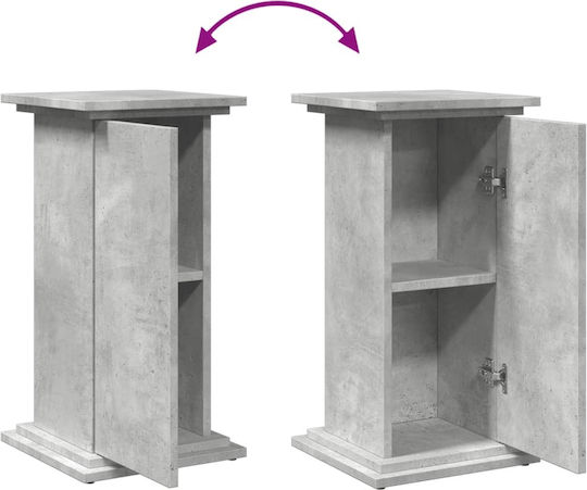 vidaXL Plant Stand Wooden Gray 31cmx30cmx60cmcm.