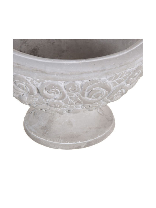 BigBuy Flower Pot 19.5x13.5cm Grey