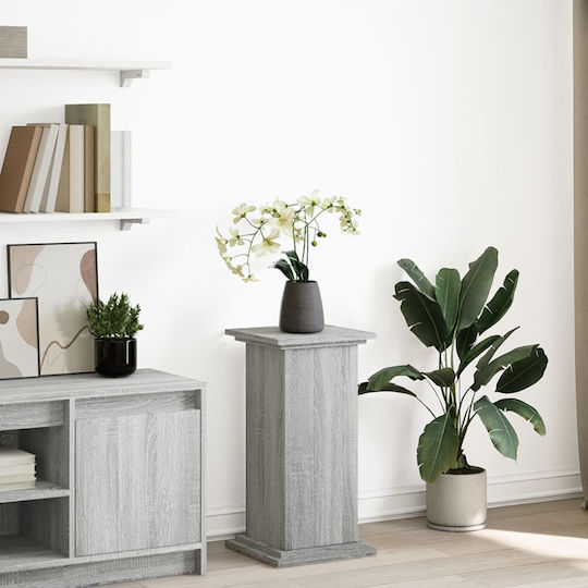 vidaXL Pflanzenständer Holz Grau 31cmx30cmx60cmcm.