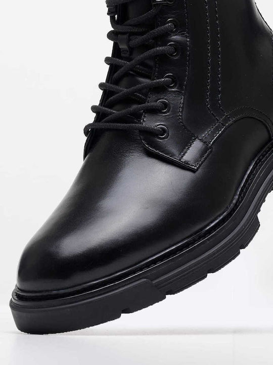 Leather Black Boots Anatomical