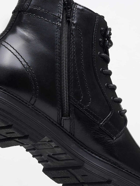 Leather Black Boots Anatomical