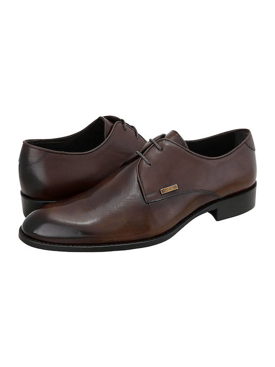 Guy Laroche Men's Leather Dress Shoes Cognac