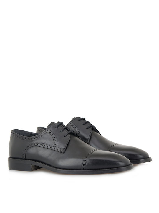 Lorenzo Russo Piele Oxford-uri pentru bărbați Negre